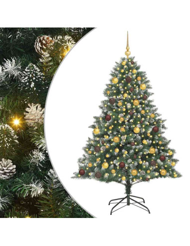 Albero di Natale artificiale con 300 LED Verde 180 cm