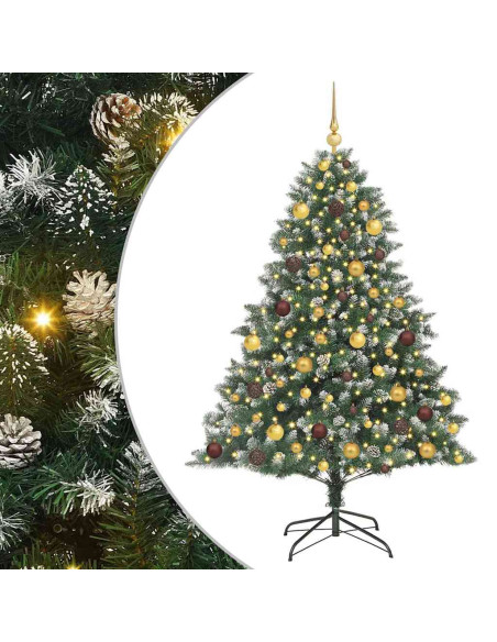 Albero di Natale artificiale con 300 LED Verde 180 cm