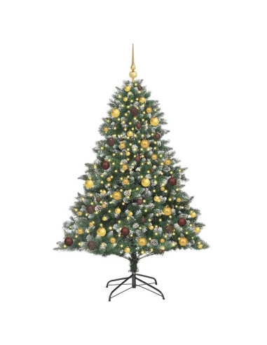 Albero di Natale artificiale con 300 LED Verde 180 cm