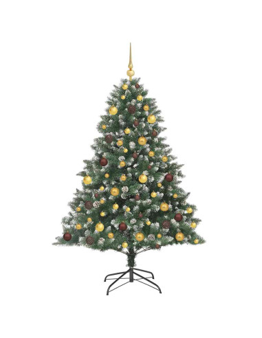 Albero di Natale artificiale con 300 LED Verde 180 cm