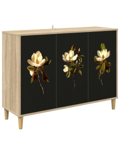 Credenza BREMEN Sonoma 102 x 33 x 75 cm Legno ingegnerizzato 2