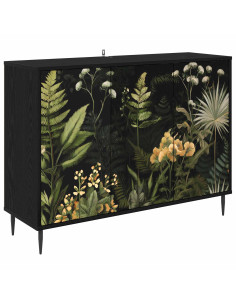 Credenza RHENEN Rovere Nero 102 x 33 x 76 cm 2