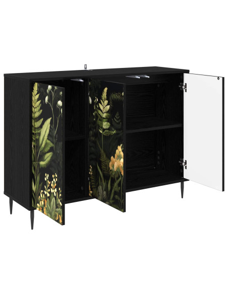 Credenza RHENEN Rovere Nero 102 x 33 x 76 cm