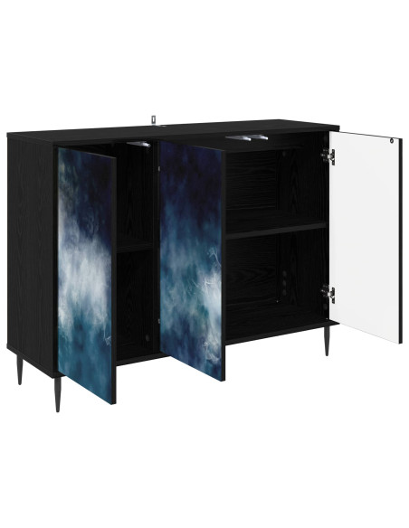 Credenza RAALTE Rovere Nero 102 x 33 x 76 cm