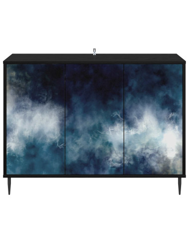 Credenza RAALTE Rovere Nero 102 x 33 x 76 cm