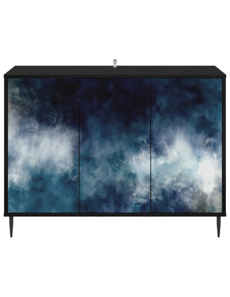 Credenza RAALTE Rovere Nero 102 x 33 x 76 cm