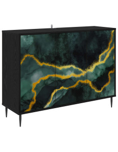 Credenza WIJHE Rovere Nero 102 x 33 x 76 cm 2