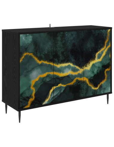 Credenza WIJHE Rovere Nero 102 x 33 x 76 cm