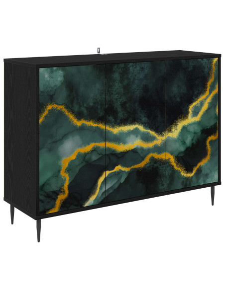 Credenza WIJHE Rovere Nero 102 x 33 x 76 cm