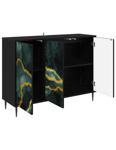 Credenza WIJHE Rovere Nero 102 x 33 x 76 cm