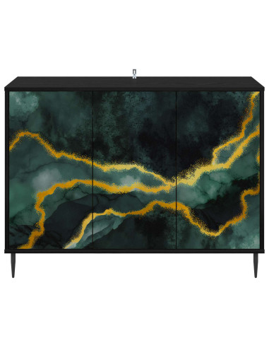 Credenza WIJHE Rovere Nero 102 x 33 x 76 cm