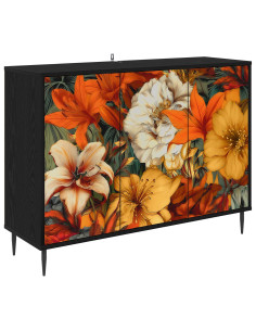 Credenza GENNEP Rovere Nero 102 x 33 x 76 cm 2
