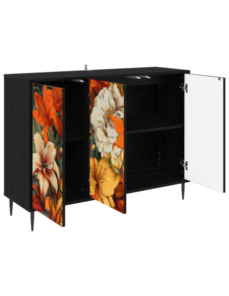 Credenza GENNEP Rovere Nero 102 x 33 x 76 cm