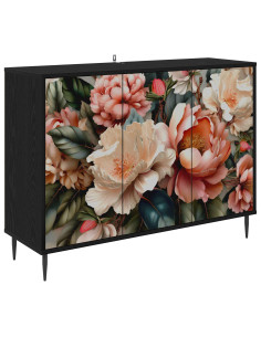 Credenza BORNE Rovere Nero 102 x 33 x 76 cm 2