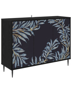 Credenza DOKKUM Rovere Nero 102 x 33 x 76 cm 2