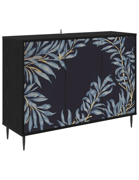 Credenza DOKKUM Rovere Nero 102 x 33 x 76 cm