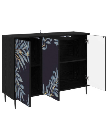 Credenza DOKKUM Rovere Nero 102 x 33 x 76 cm