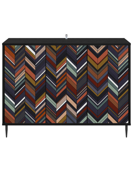 Credenza OMMEN Rovere Nero 102 x 33 x 76 cm
