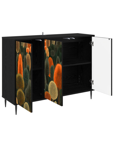 Credenza ZAANDAM Rovere Nero 102 x 33 x 76 cm