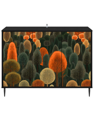 Credenza ZAANDAM Rovere Nero 102 x 33 x 76 cm