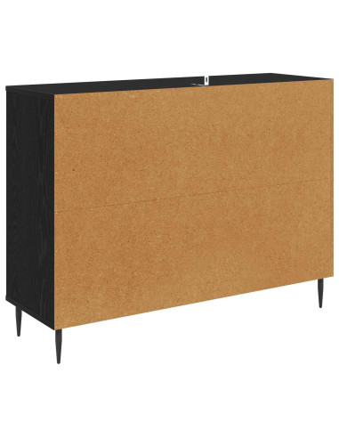 Credenza BONN Rovere Nero 102 x 33 x 76 cm Legno ingegnerizzato