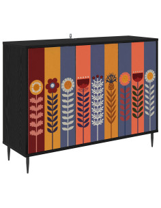 Credenza ESSEN Rovere Nero 102 x 33 x 76 cm 2
