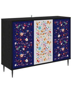 Credenza MAINZ Rovere Nero 102 x 33 x 76 cm 2