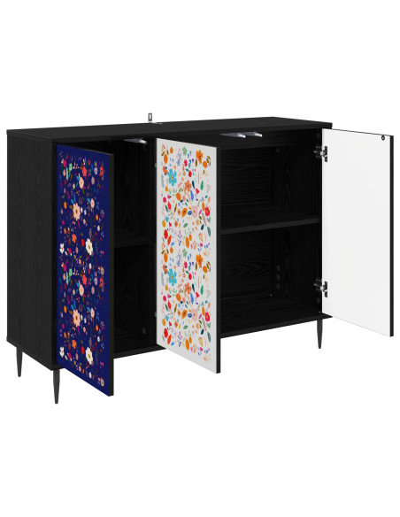 Credenza MAINZ Rovere Nero 102 x 33 x 76 cm