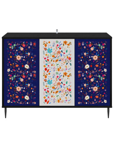 Credenza MAINZ Rovere Nero 102 x 33 x 76 cm