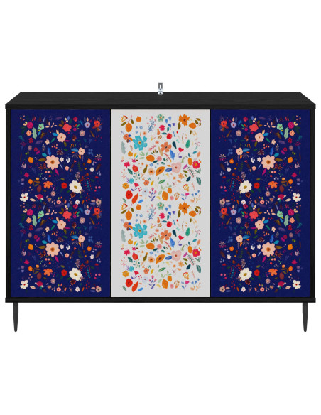 Credenza MAINZ Rovere Nero 102 x 33 x 76 cm