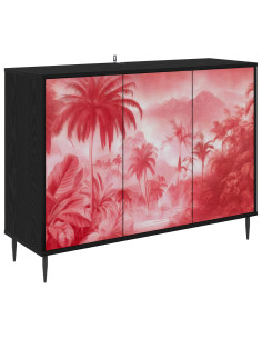 Credenza AACHEN Rovere Nero 102 x 33 x 76 cm 2
