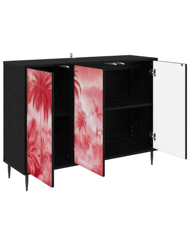 Credenza AACHEN Rovere Nero 102 x 33 x 76 cm