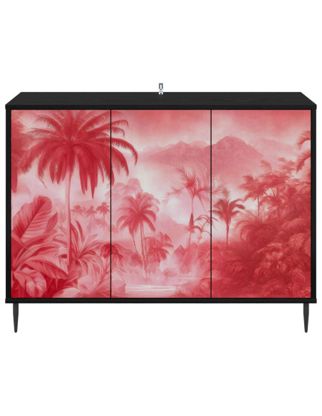 Credenza AACHEN Rovere Nero 102 x 33 x 76 cm