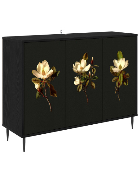Credenza BREMEN Rovere Nero 102 x 33 x 76 cm