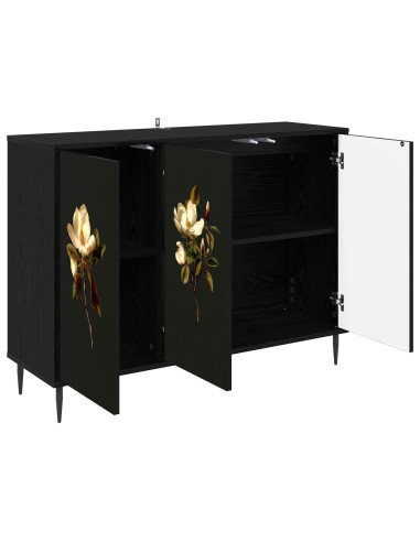 Credenza BREMEN Rovere Nero 102 x 33 x 76 cm