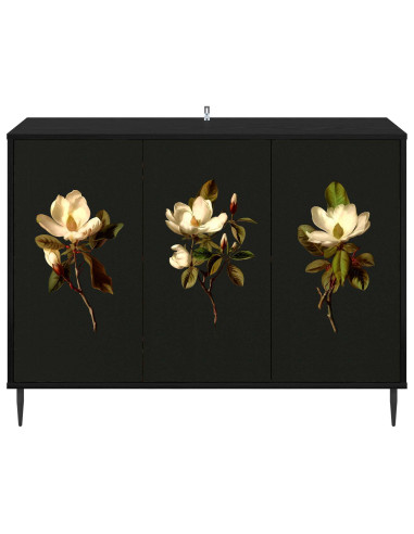 Credenza BREMEN Rovere Nero 102 x 33 x 76 cm