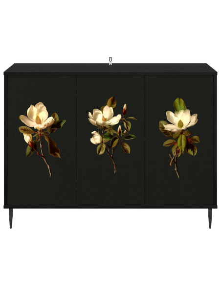 Credenza BREMEN Rovere Nero 102 x 33 x 76 cm