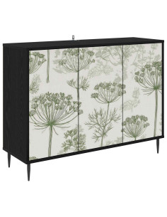 Credenza GOTHA Rovere Nero 102 x 33 x 76 cm 2
