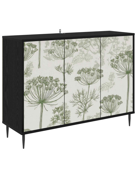 Credenza GOTHA Rovere Nero 102 x 33 x 76 cm