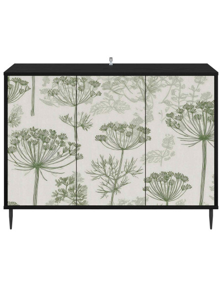 Credenza GOTHA Rovere Nero 102 x 33 x 76 cm