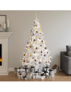 Albero di Natale Preilluminato con Palline 180 cm 620 Rami