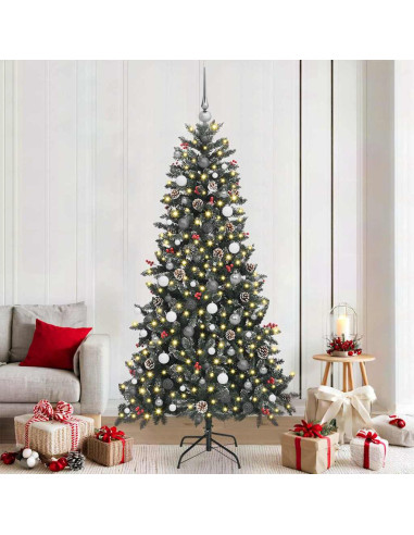 Albero di Natale artificiale con 300 LED Verde 210 cm