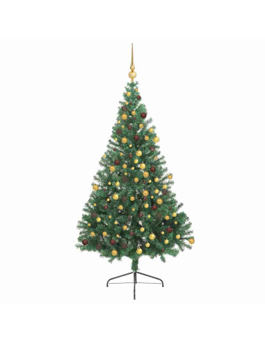 Albero di Natale artificiale con luci integrate Verde 180 cm
