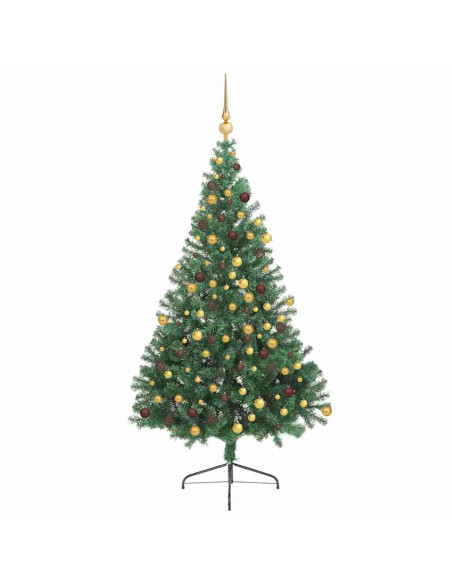 Albero di Natale artificiale con luci integrate Verde 180 cm