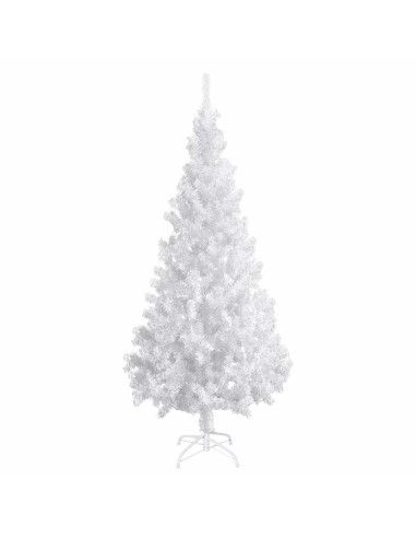 Albero di Natale Preilluminato con Palline Bianco 180 cm PVC