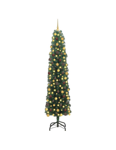 Albero di Natale artificiale con 300 LED Verde 180 cm