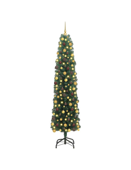 Albero di Natale artificiale con 300 LED Verde 180 cm