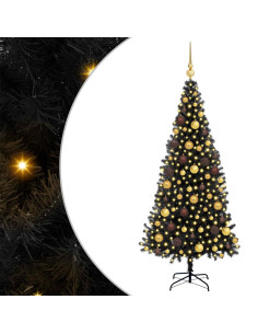 Albero di Natale Nero 180 cm PVC 2