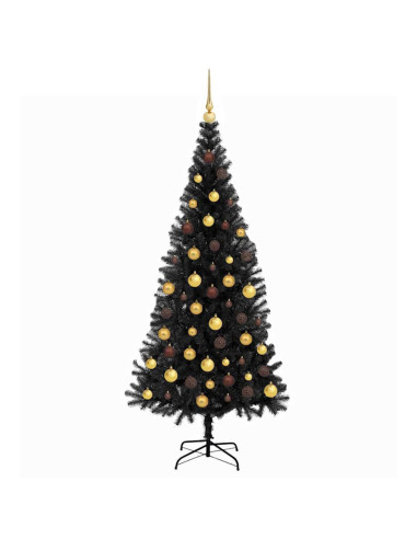 Albero di Natale Nero 180 cm PVC