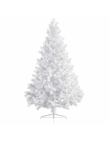 Set Albero Natale Artificiale a Metà LED Palline Bianco 210cm